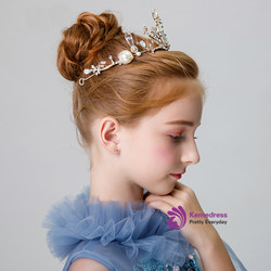Shop 2019 Long & Short Girl Princess Birthday Crown Headdress Big Crystal With Factory Price From Kemedress
