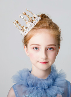 Shop 2019 Long & Short Children's Crown Tiara Princess Girl Crown Rhinestone Gold With Factory Price From Kemedress