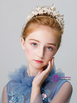 Shop 2019 Long & Short Children's Hair Accessories Crown Tiara Rhinestones With Factory Price From Kemedress