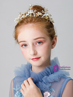 Shop 2019 Long & Short Children's Crown Birthday Hair Accessories Flower Girl Crown With Factory Price From Kemedress