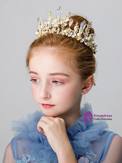Shop 2019 Long & Short Children's Crown Tiara Princess Handmade Accessories Rhinestones With Factory Price From Kemedress