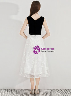 Shop 2019 Long & Short In Stock:Ship in 48 Hours White Lace V-neck Short Prom Dress With Factory Price From Kemedress