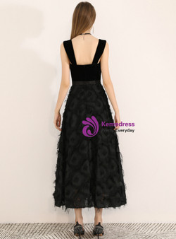 Shop 2019 Long & Short In Stock:Ship in 48 Hours Black Straps Backless Tea Length Prom Dress With Factory Price From Kemedress