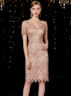 Shop 2019 Long & Short Sheath Champagne Lace V-neck Short Sleeve Mother Of The Bride Dresses 2019 With Factory Price From Kemedress Shop 2019 Long & Short Sheath Champagne Lace V-neck Short Sleeve Mother Of The Bride Dresses 2019 With Factory Price From Kemedress
