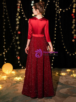 Shop 2019 Long & Short In Stock:Ship in 48 Hours Burgundy Sequins Half Sleeve V-neck Prom Dress With Factory Price From Kemedress Shop 2019 Long & Short In Stock:Ship in 48 Hours Burgundy Sequins Half Sleeve V-neck Prom Dress With Factory Price From Kemedress