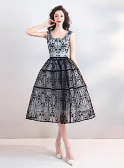 Shop 2019 Long & Short In Stock:Ship in 48 Hours Black Lace Straps Homecoming Dress With Factory Price From Kemedress