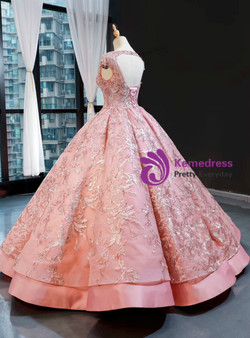 Beautiful Pink Satin Embroidery Appliques Sequins Cap Sleeve Backless Prom Dress Beautiful Pink Satin Embroidery Appliques Sequins Cap Sleeve Backless Prom Dress