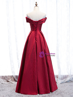 Shop Cheap 2020 Sweetheart Burgundy Satin Lace Up Long Prom Dress From Kemedress