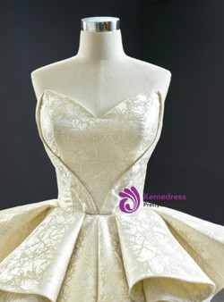 Exciting Champagne Ball Gown Embroidery Sweetheart Ruffles Long Prom Dress Exciting Champagne Ball Gown Embroidery Sweetheart Ruffles Long Prom Dress