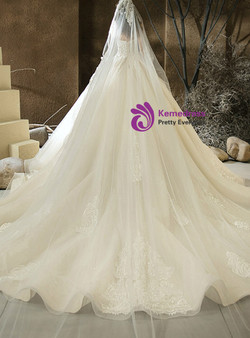 Attractive Tulle Sequins Sweetheart Sleeveless Lace Appliques Beading Wedding Dress Attractive Tulle Sequins Sweetheart Sleeveless Lace Appliques Beading Wedding Dress