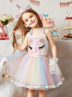 Pink Two Piece Sequins Top Tulle Skirt Flower Girl Dress