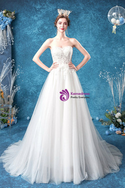 In Stock:Ship in 48 hours Sweetheart Lace Wedding Dress