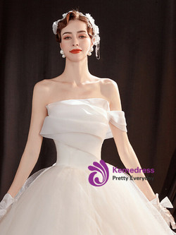 In Stock:Ship in 48 Hours White Ball Gown Tulle Wedding Dress In Stock:Ship in 48 Hours White Ball Gown Tulle Wedding Dress