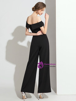 Sexy Black Off the Shoulder Party Jumpsuits