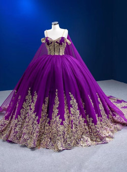 Purple Spaghetti Straps Backless Tulle Sequins Appliques Prom Dress Purple Spaghetti Straps Backless Tulle Sequins Appliques Prom Dress