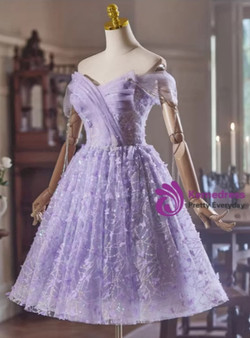 Purple Tulle Sequins Butterfly Homecoming Dress Purple Tulle Sequins Butterfly Homecoming Dress
