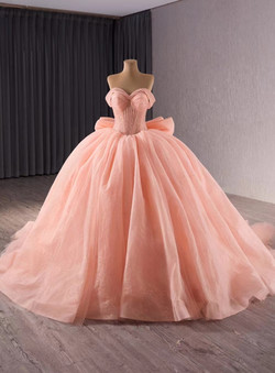 Pink Tulle Off the Shoulder Beading Prom Dress