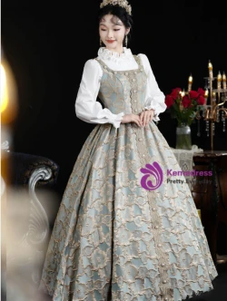 Two Piece Palace Vintage Long Dress