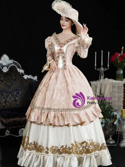 Gray V-neck Puff Sleeve Vintage Dress