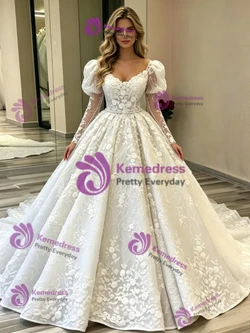 White Lace Long Sleeve Off the Shoulder Wedding Dress
