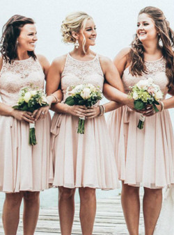 junior bridesmaid dress  short wedding party dress prom dress  Short bridesmaid dress