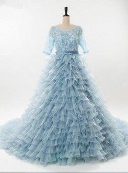 2017 new princess sexy short-sleeved wedding dress China lace bridal gown wedding dresses