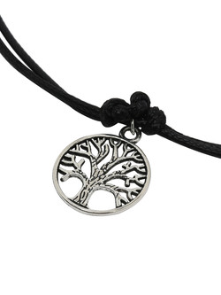 Black Tree-Shaped Pendant Necklace