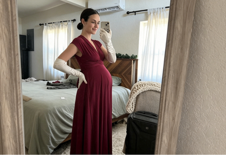 Finding a formal dress at 8 months pregnant?
