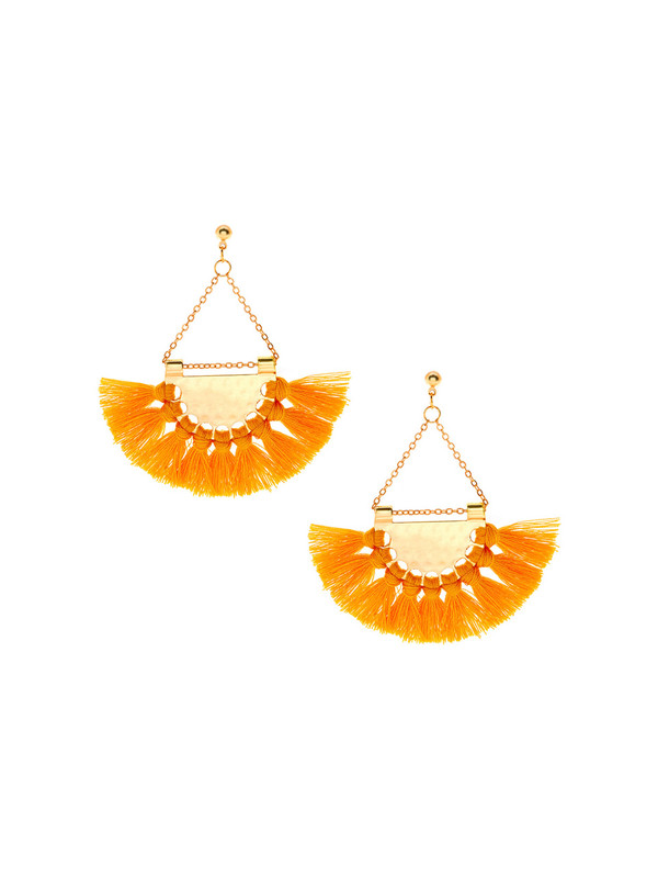 Fan Shaped Tassel Earrings