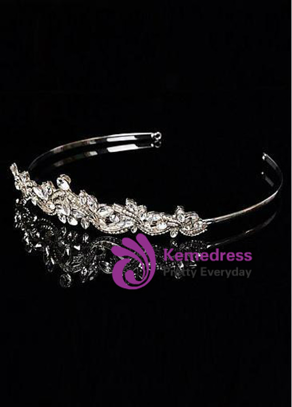 In Stock Shining Alloy Tiara With Rhinestones