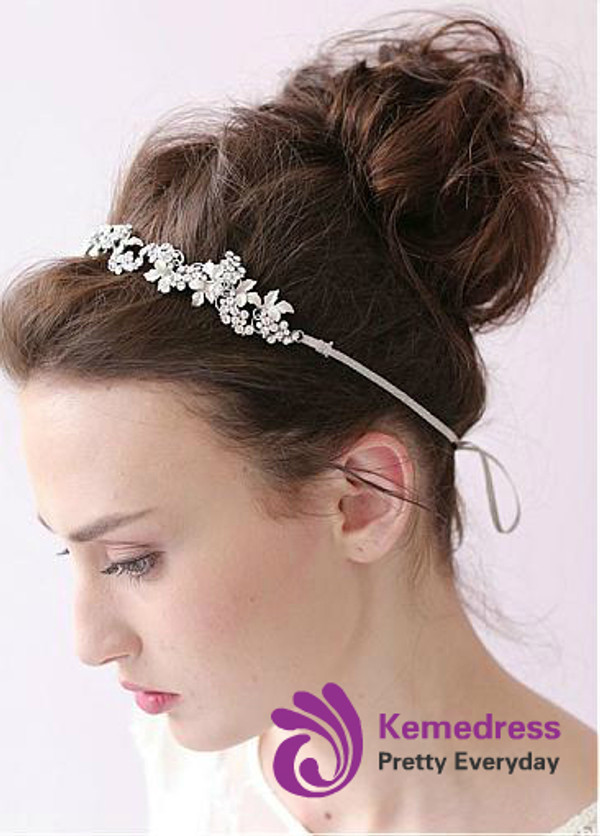 In Stock Elegant Alloy Wedding Hair Jewelry With Rhinestones