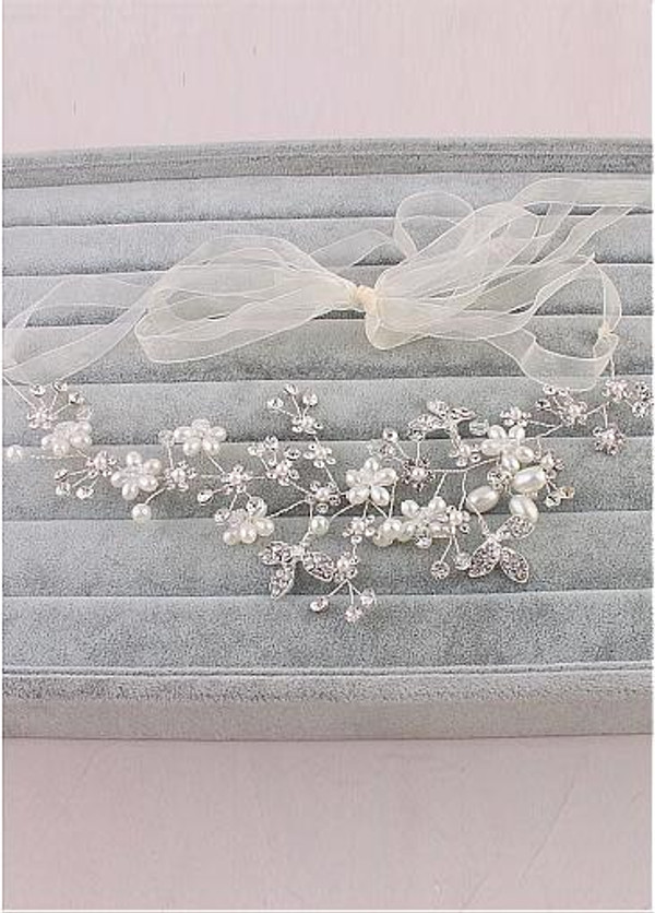 In Stock Attractive Alloy Wedding Hair Jewelry With Rhinestones & Pearls