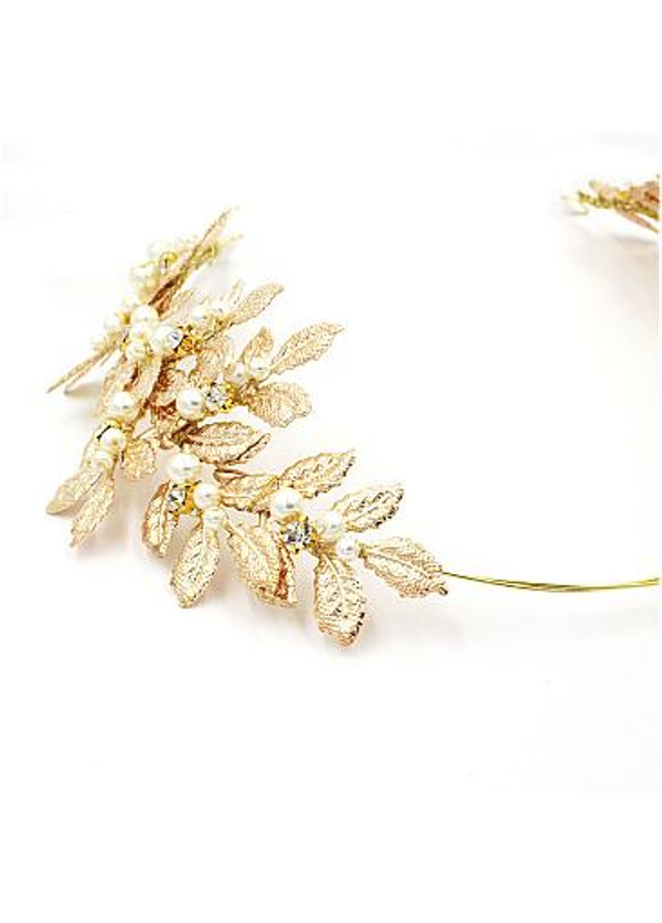 In Stock Chic Alloy Wedding Hair Jewelry With Rhinestones & Pearls