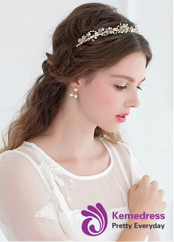 In Stock Glamoroust Wedding Hair Jewelry With Rhinestones