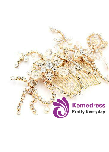 Glamoroust Wedding Hair Jewelry With Rhinestones