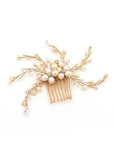 Wedding Hair Jewelry With Rhinestones & Pearls