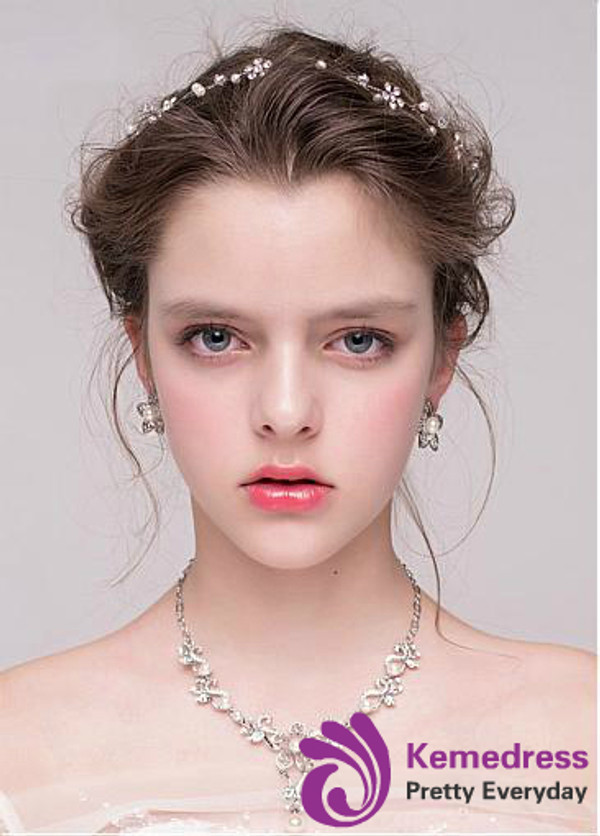 Marvelous Alloy Hair Ornaments With Rhinestones & Pearls