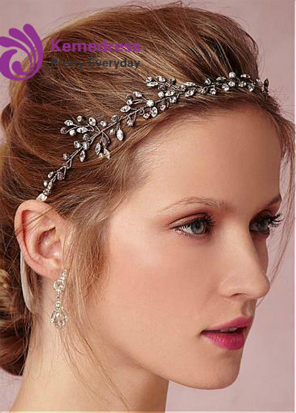 Chic Alloy Wedding Hair Jewelry With Rhinestones beautiful