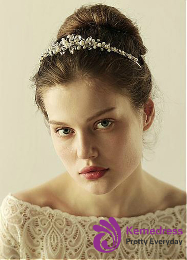 Cheap Charming Rhistones Wedding Hair Jewelry With Beading