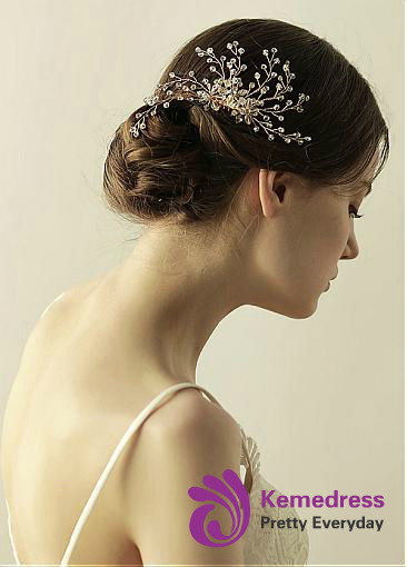 Wedding Hair Jewelry With Rhinestones & Beading