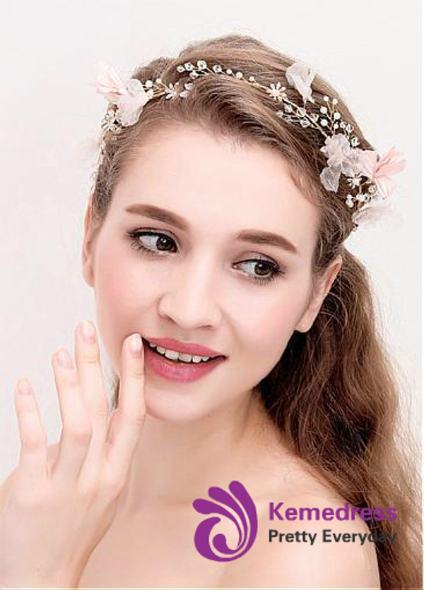 Chic Alloy Wedding Hair Jewelry With Pearls