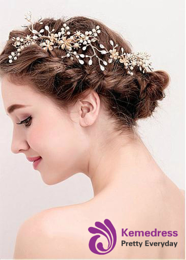 Newest Alloy Wedding Hair Jewelry With Rhinestones