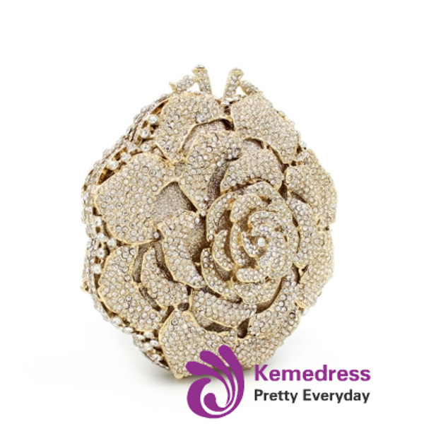 Cheap Deluxe Full of Rhinestone Rose Women's Clutches