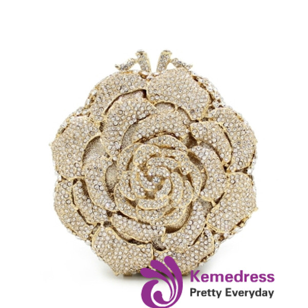 Cheap Deluxe Full of Rhinestone Rose Women's Clutches