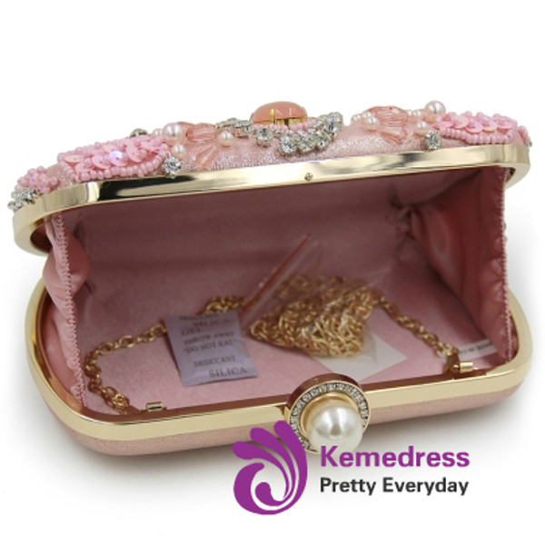 Cheap European Pillow Shape Diamante Decoration Clutch