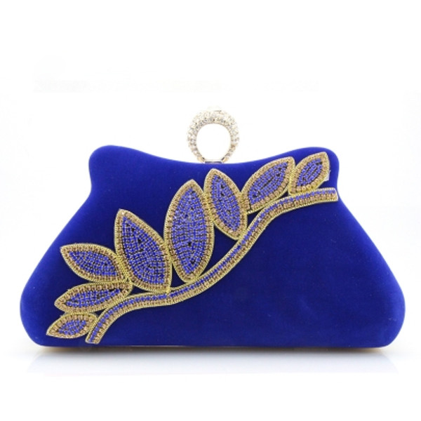 Cheap Elegant Upscale Diamante Leaf Evening Clutch