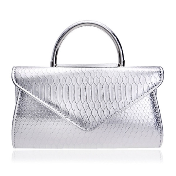 Cheap Classic Serpentine Solid Color Evening Clutch