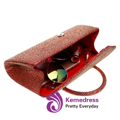 Bling bling Luxurious Solid Color PU Evening Clutch