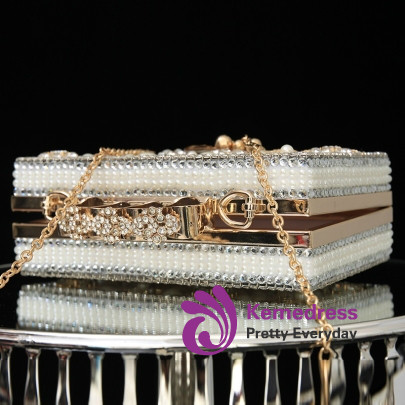 Luxury Dazzling Floral Beaded Evening Clutch