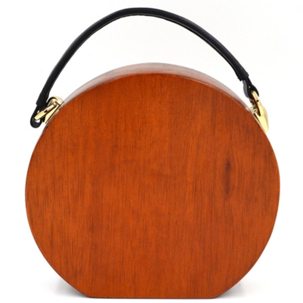 Simper Personality Semi-Circle Wood Evening Clutch